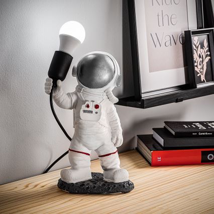 Kinderlampe ASTRONAUT 1xE27/40W/230V silber/weiß