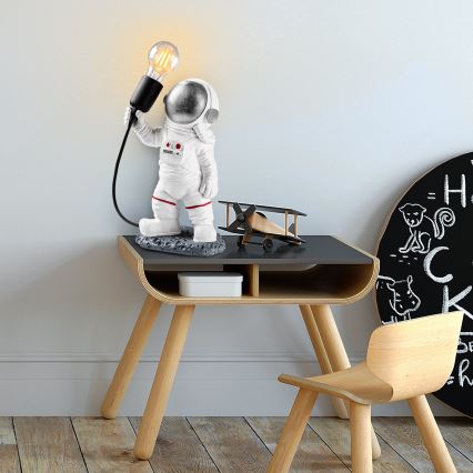 Kinderlampe ASTRONAUT 1xE27/40W/230V silber/weiß