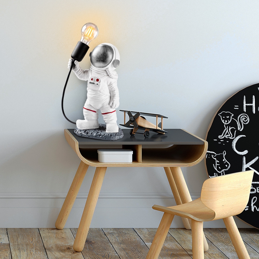 Kinderlampe ASTRONAUT 1xE27/40W/230V silber/weiß