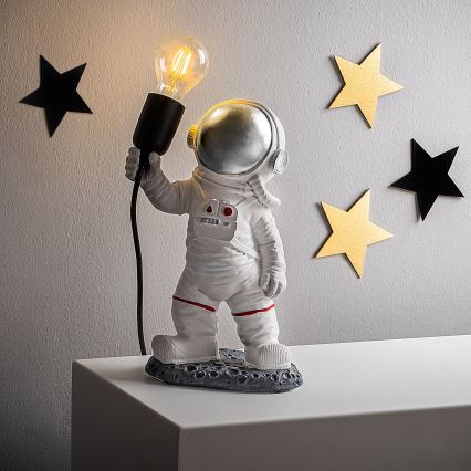 Kinderlampe ASTRONAUT 1xE27/40W/230V silber/weiß