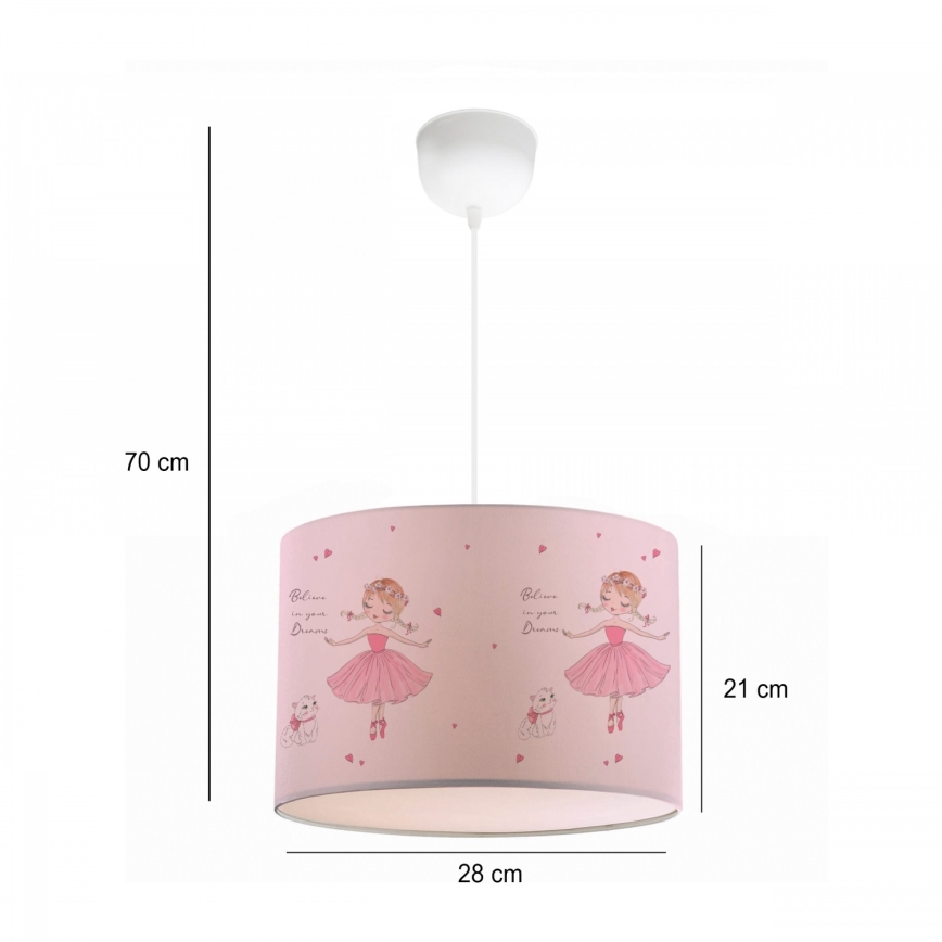 Kinderleuchte CANDY 1xE27/40W/230V rosa