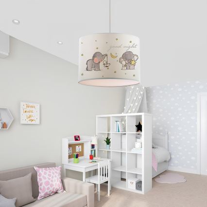 Kinderleuchte CANDY 1xE27/40W/230V weiß/beige