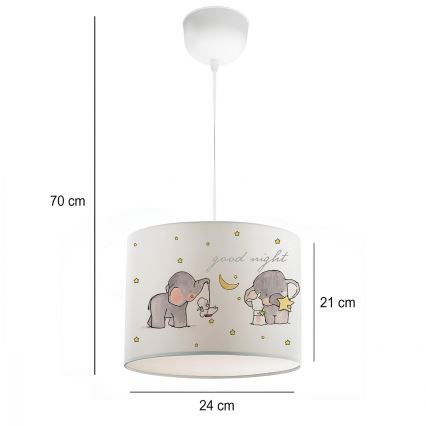 Kinderleuchte CANDY 1xE27/40W/230V weiß/beige