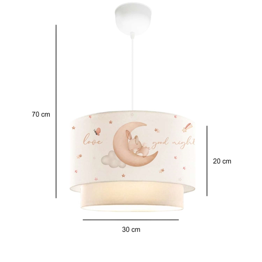 Kinderleuchte CANDY 1xE27/40W/230V Weiß/Beige