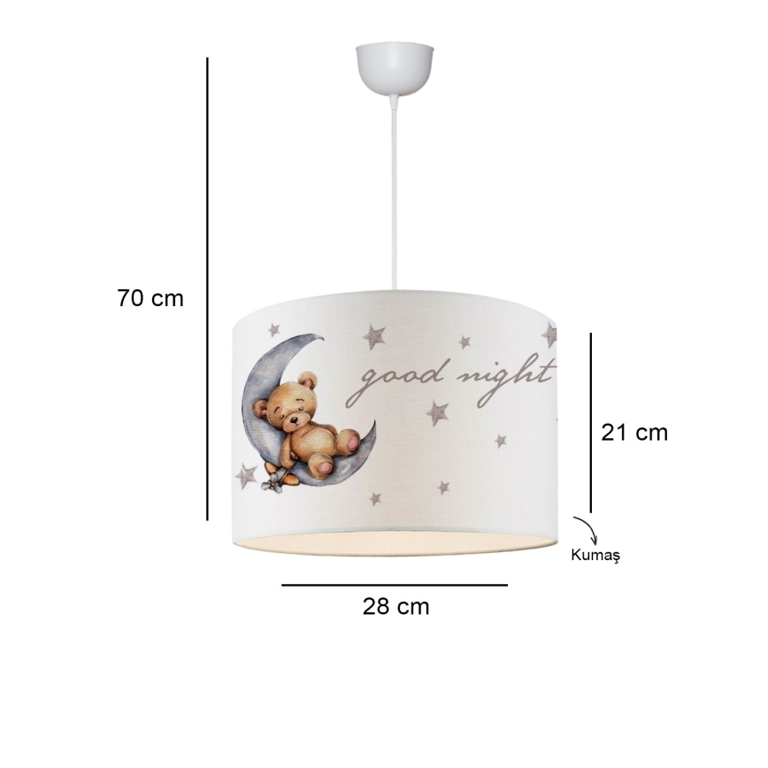 Kinderleuchte CANDY 1xE27/40W/230V weiß/braun