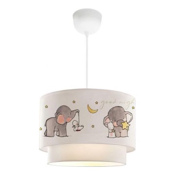 Kinderleuchte CANDY 1xE27/40W/230V weiß/grau