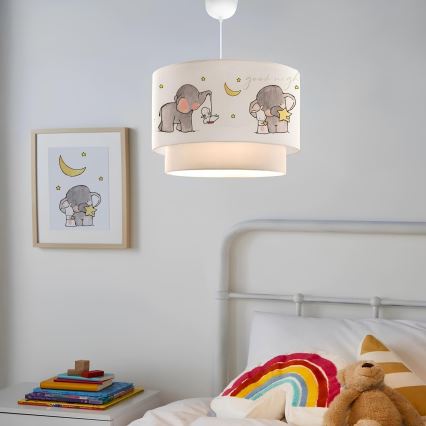 Kinderleuchte CANDY 1xE27/40W/230V weiß/grau