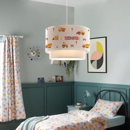 Kinderleuchte CANDY 1xE27/40W/230V weiß/orange
