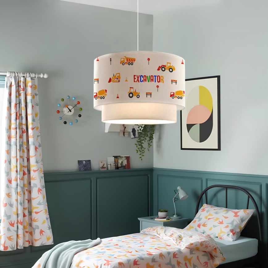 Kinderleuchte CANDY 1xE27/40W/230V weiß/orange