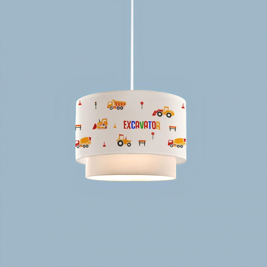 Kinderleuchte CANDY 1xE27/40W/230V weiß/orange