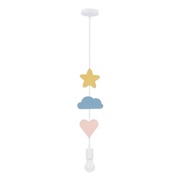 Kinderpendelleuchte TRIO 1xE27/20W/230V gelb/blau/rosa