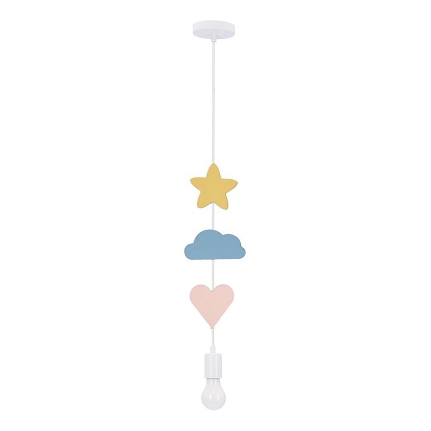 Kinderpendelleuchte TRIO 1xE27/20W/230V gelb/blau/rosa