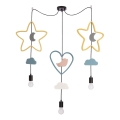Kinderpendelleuchte TRIO 3xE27/20W/230V gelb/blau/grau
