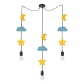 Kinderpendelleuchte TRIO 3xE27/20W/230V gelb/blau
