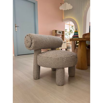 Kindersessel MAVI beige/schwarz
