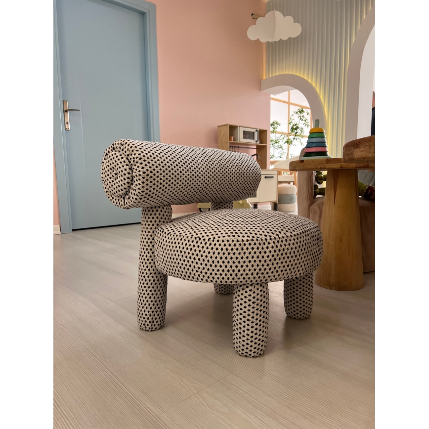 Kindersessel MAVI beige/schwarz
