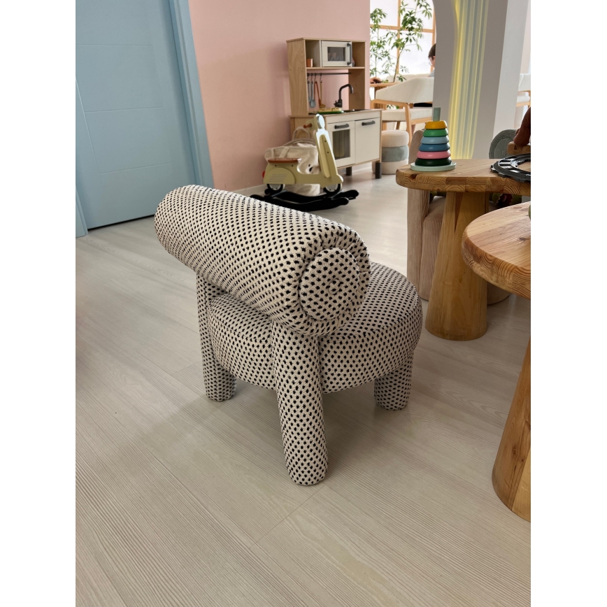 Kindersessel MAVI beige/schwarz