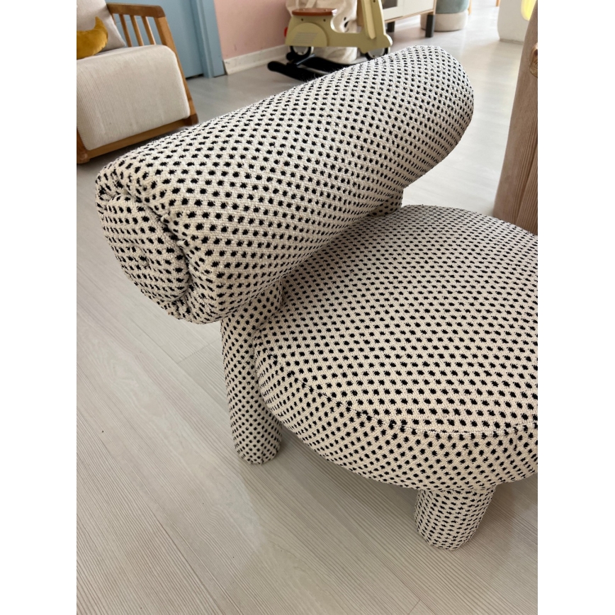 Kindersessel MAVI beige/schwarz