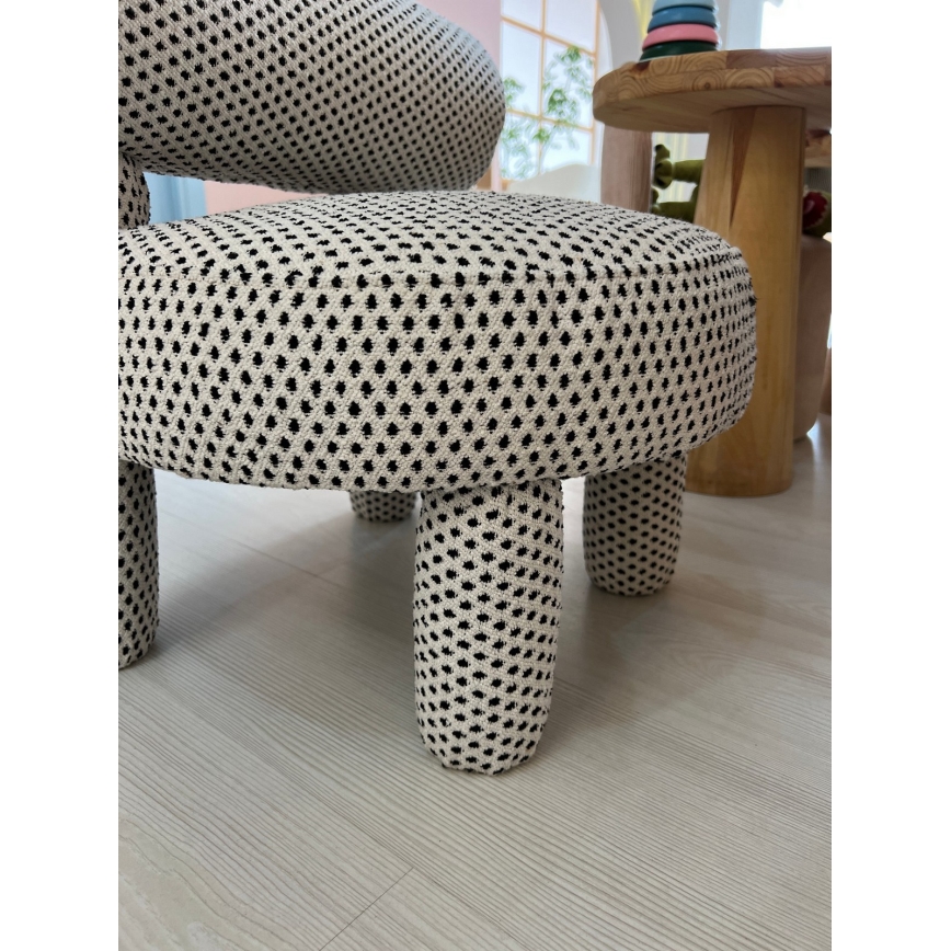 Kindersessel MAVI beige/schwarz