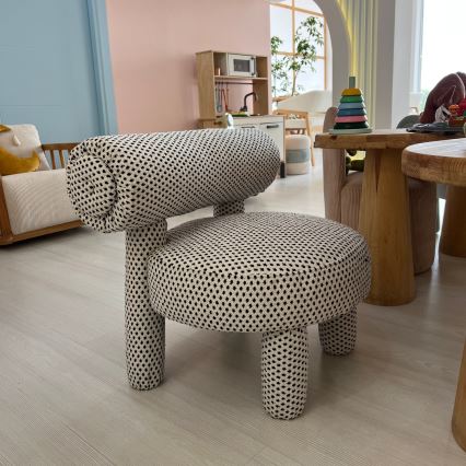 Kindersessel MAVI beige/schwarz