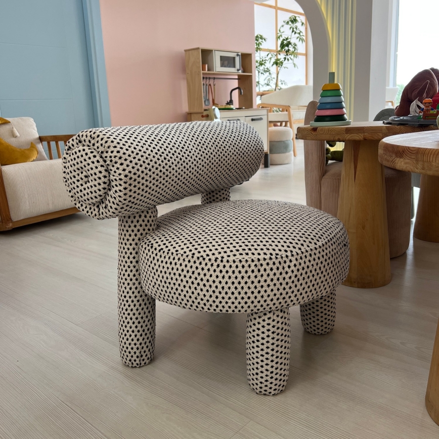 Kindersessel MAVI beige/schwarz