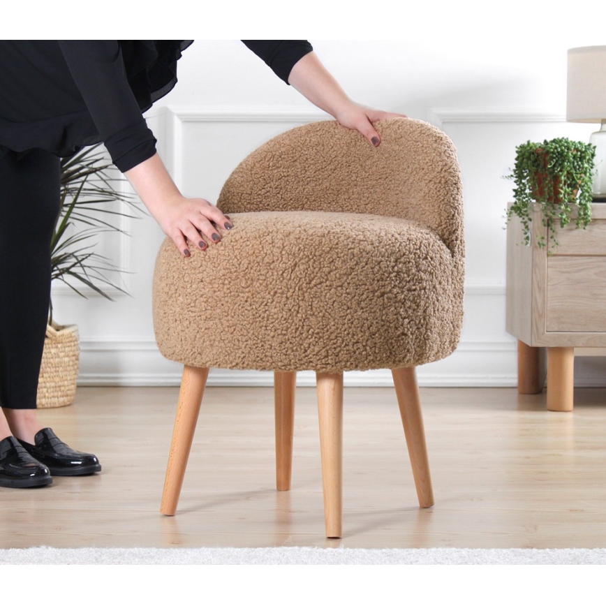 Kindersessel MIKI, Ø 46 cm, braun