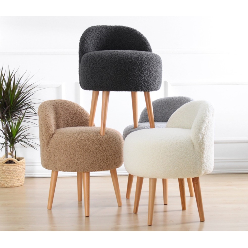 Kindersessel MIKI, Ø 46 cm, weiß