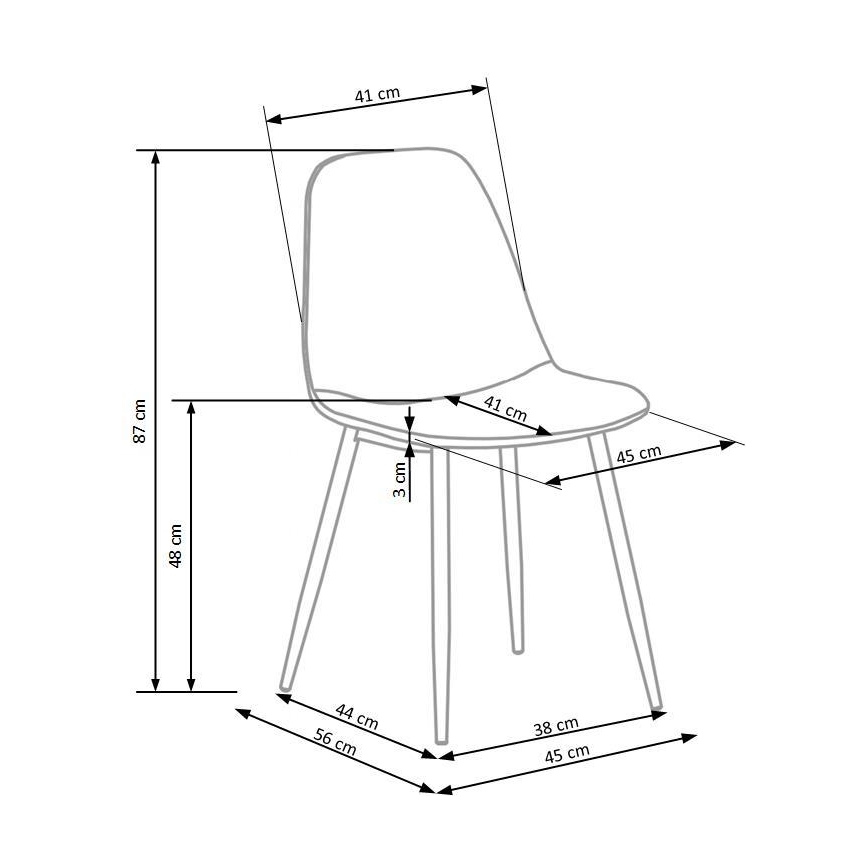 KINDREL Essstuhl, 1 Stück, grau
