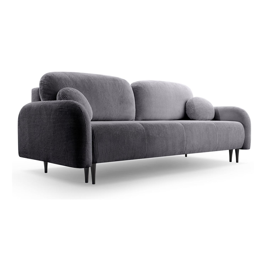 Klappbares Dreisitzer-Polstersofa CLOUDY grau
