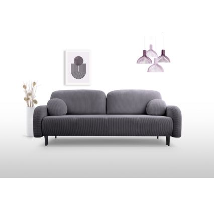 Klappbares Dreisitzer-Polstersofa CLOUDY grau