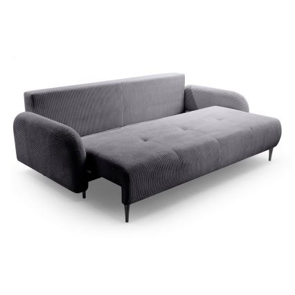 Klappbares Dreisitzer-Polstersofa CLOUDY grau