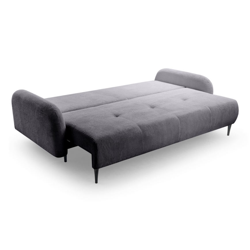 Klappbares Dreisitzer-Polstersofa CLOUDY grau