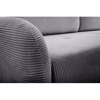 Klappbares Dreisitzer-Polstersofa CLOUDY grau