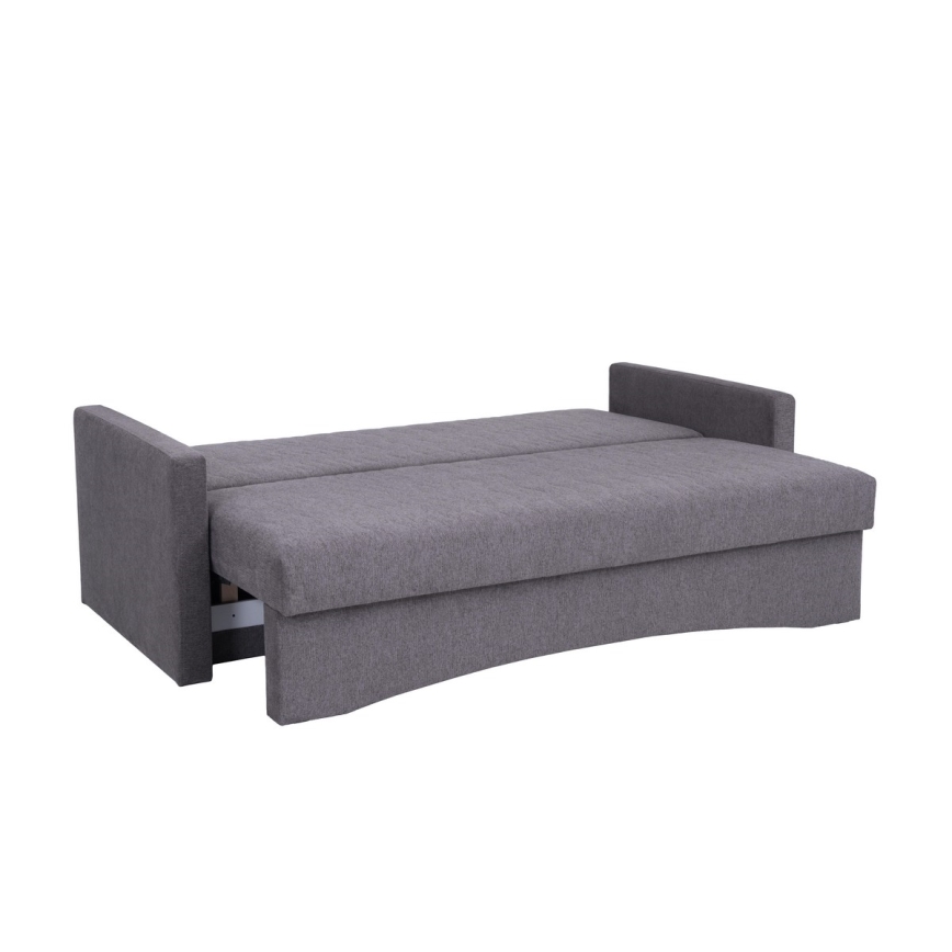 Klappbares Dreisitzer-Polstersofa mit Armlehnen PAUL grau