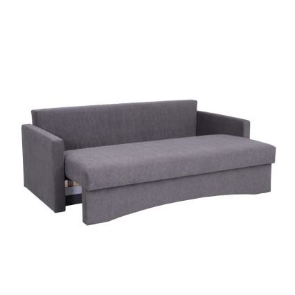 Klappbares Dreisitzer-Polstersofa mit Armlehnen PAUL grau