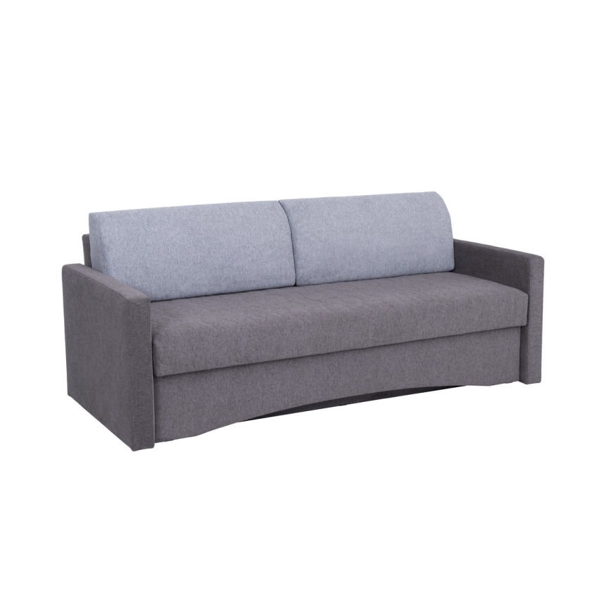 Klappbares Dreisitzer-Polstersofa mit Armlehnen PAUL grau