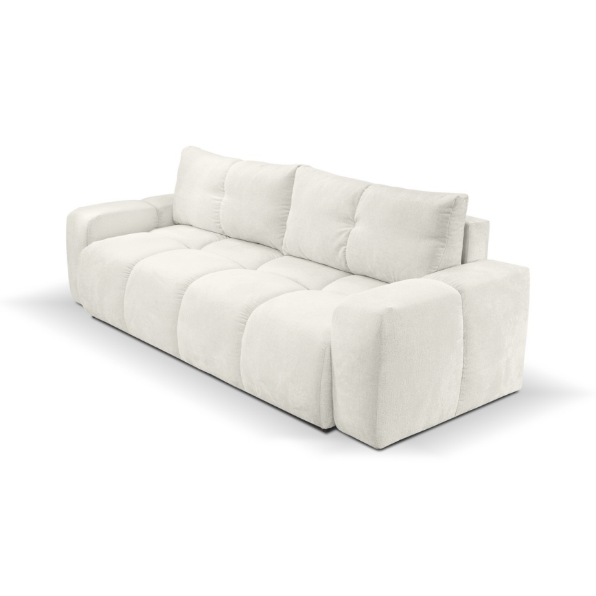 Klappbares Dreisitzer-Polstersofa mit Stauraum ALMADA beige