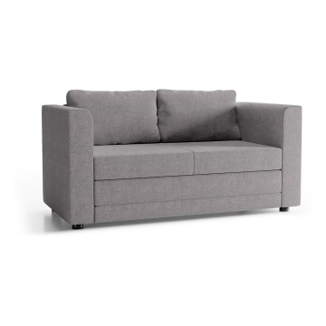 Klappbares Zweisitzer-Polstersofa mit Armlehnen LAYLA grau