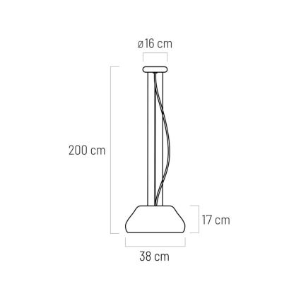 LED Kronleuchter an Kabel PADDY LED/24W/230V weiß