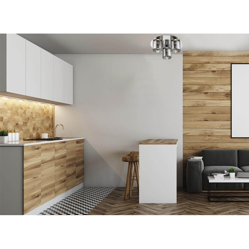 LED Deckenleuchte EVOLUTION 3xLED/5W/230V Hochglanzchrom