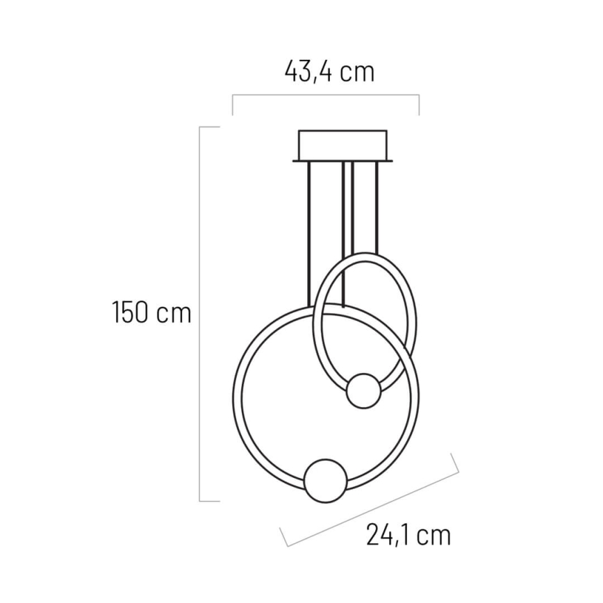 LED dimmbare Hängeleuchte an Kabel LIV LED/50W/230V schwarz + Fernbedienung