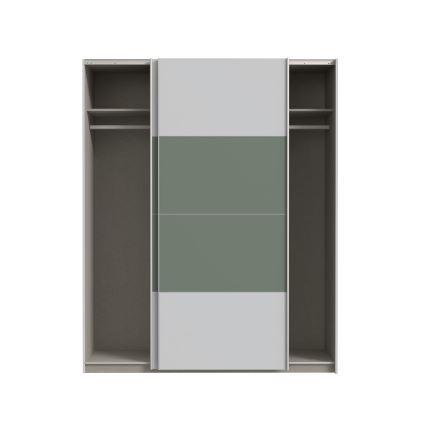 Kleiderschrank KARO 170x210 cm grau/grün