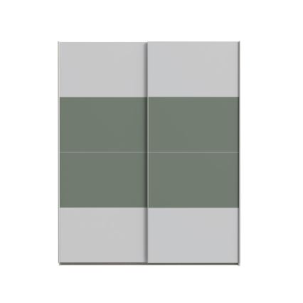 Kleiderschrank KARO 170x210 cm grau/grün