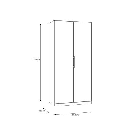 Kleiderschrank MARO 100x213 cm Artisan-Eiche