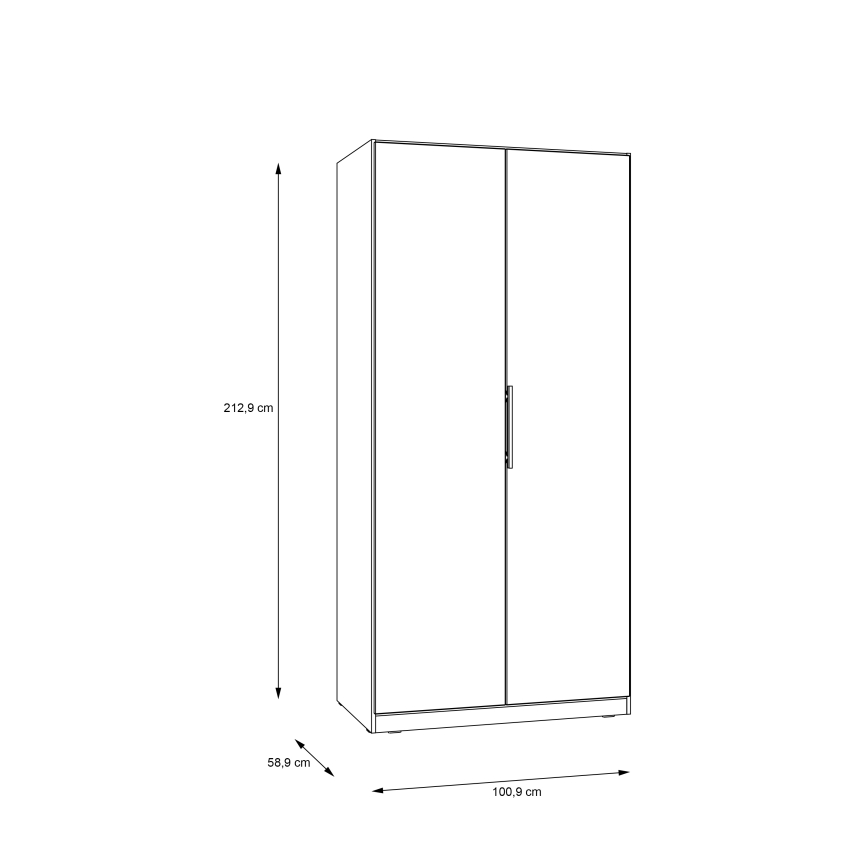 Kleiderschrank MARO 100x213 cm Artisan-Eiche