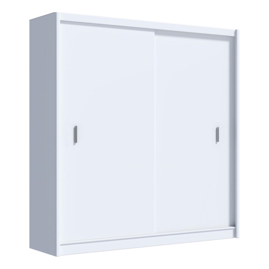 Kleiderschrank mit Schiebetüren SAPHIRA 203x215 cm weiß