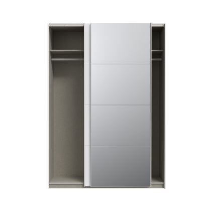 Kleiderschrank mit Spiegel KARO 150x210 cm weiß
