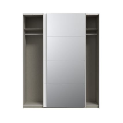 Kleiderschrank mit Spiegel KARO 170 x 210 cm, weiß