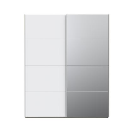 Kleiderschrank mit Spiegel KARO 170 x 210 cm, weiß