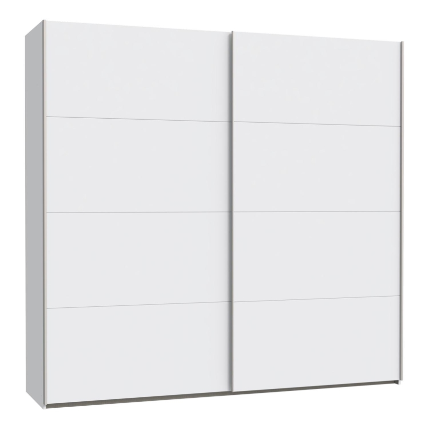 Kleiderschrank mit Spiegel KARO 220x210 cm weiß